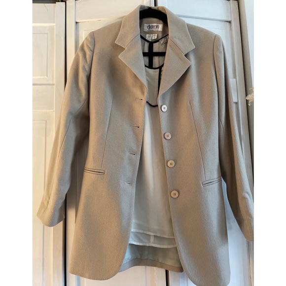 Elements exclusively Spiegel wool beige blazer size 2 - Picture 2 of 11